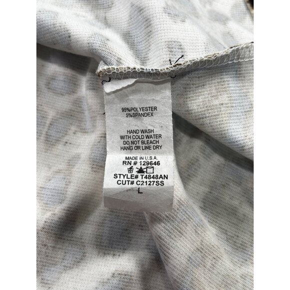 Bella D Womens Leopard Print Peplum Top With Bow Back Design - Picture 5 of 9